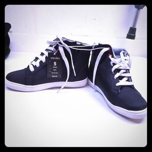 Stevies #Doodles Black High Tops with Cute Patches